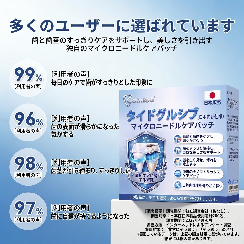 🇯🇵🦷知覚過敏・歯ぐきの不快感をしっかりケア！ 𝐂𝐨𝐚𝐮𝐨𝐨® タイドグルシブ配合オーラルストリップが登場。 歯と歯ぐきを優しく速やかに整え、貼るだけ簡単ケア。 毎日の口内ケアを無理なくグレードアップ✨